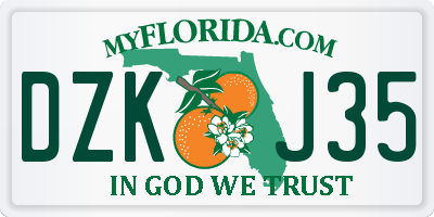FL license plate DZKJ35