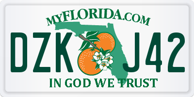 FL license plate DZKJ42