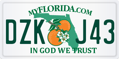 FL license plate DZKJ43