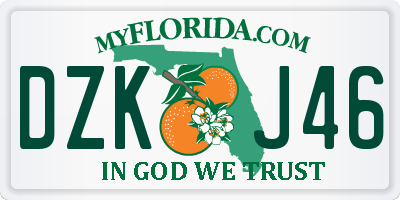 FL license plate DZKJ46