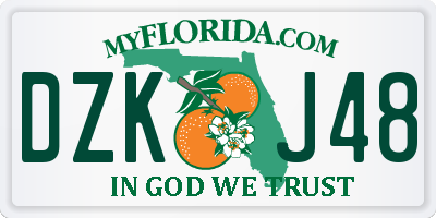 FL license plate DZKJ48