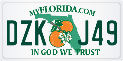 FL license plate DZKJ49