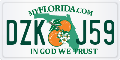 FL license plate DZKJ59