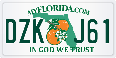 FL license plate DZKJ61