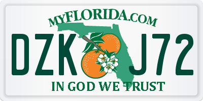 FL license plate DZKJ72