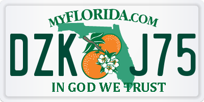 FL license plate DZKJ75