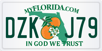 FL license plate DZKJ79