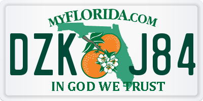 FL license plate DZKJ84