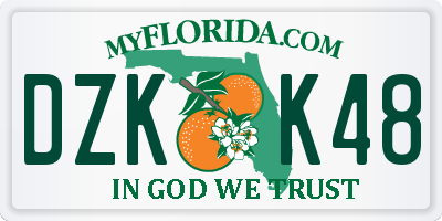 FL license plate DZKK48