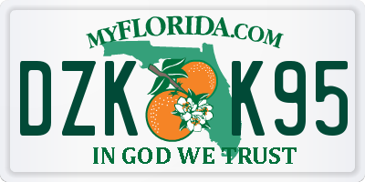 FL license plate DZKK95