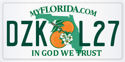 FL license plate DZKL27