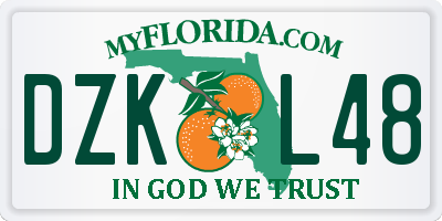 FL license plate DZKL48