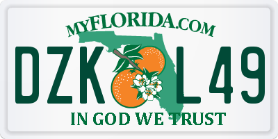 FL license plate DZKL49