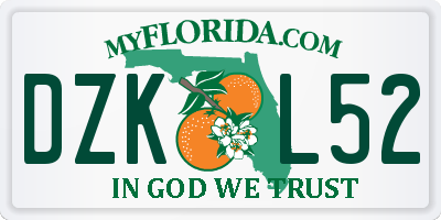 FL license plate DZKL52