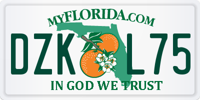 FL license plate DZKL75