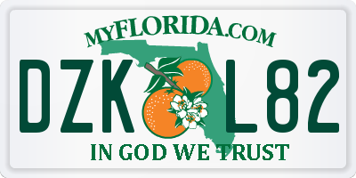 FL license plate DZKL82
