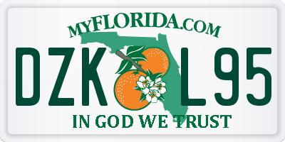FL license plate DZKL95