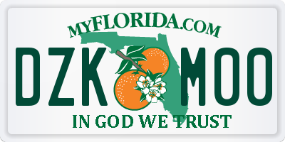FL license plate DZKM00