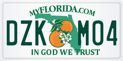 FL license plate DZKM04