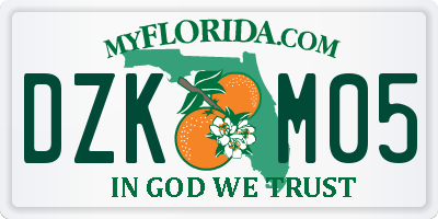 FL license plate DZKM05