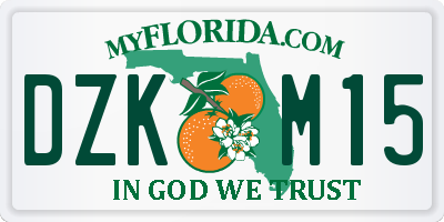 FL license plate DZKM15