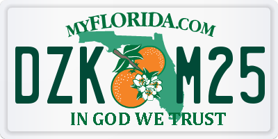 FL license plate DZKM25