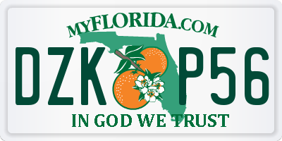 FL license plate DZKP56