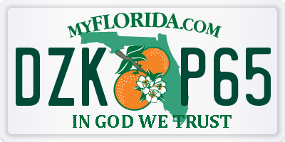 FL license plate DZKP65