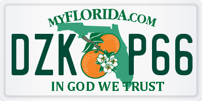 FL license plate DZKP66