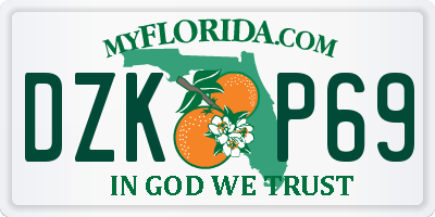 FL license plate DZKP69