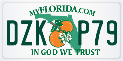 FL license plate DZKP79