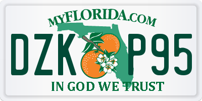 FL license plate DZKP95
