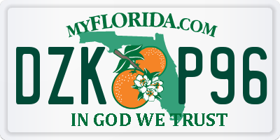 FL license plate DZKP96