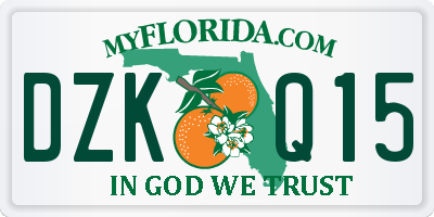 FL license plate DZKQ15