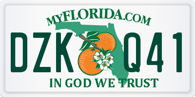 FL license plate DZKQ41