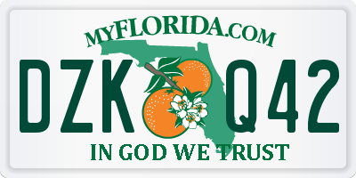 FL license plate DZKQ42
