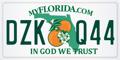 FL license plate DZKQ44