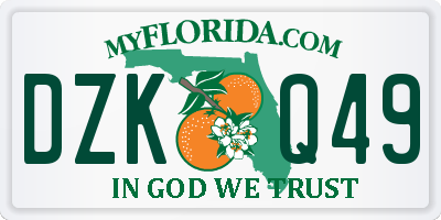 FL license plate DZKQ49