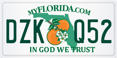 FL license plate DZKQ52