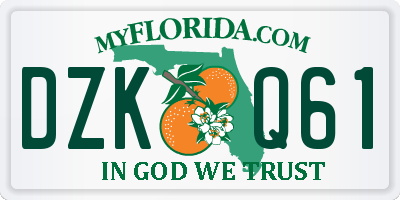 FL license plate DZKQ61