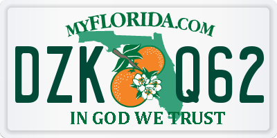 FL license plate DZKQ62