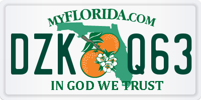 FL license plate DZKQ63