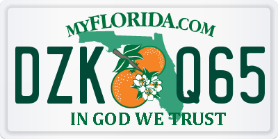 FL license plate DZKQ65