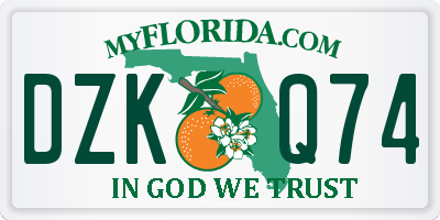FL license plate DZKQ74