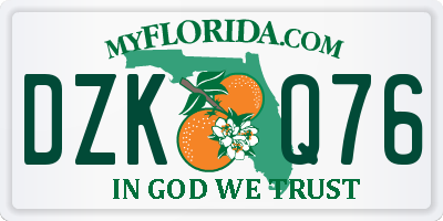 FL license plate DZKQ76