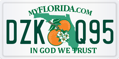 FL license plate DZKQ95