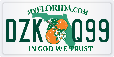 FL license plate DZKQ99