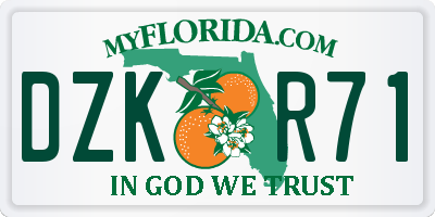 FL license plate DZKR71