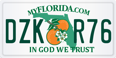 FL license plate DZKR76