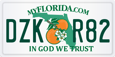 FL license plate DZKR82